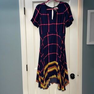 Anthropologie handkerchief hem geometric dress